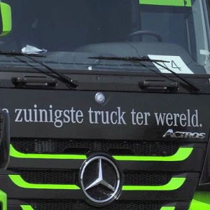 De Actros van Mercedes-Benz: de zuinigste truck ter wereld.