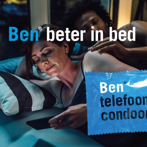Ben beter in bed met het Ben telefooncondoom 